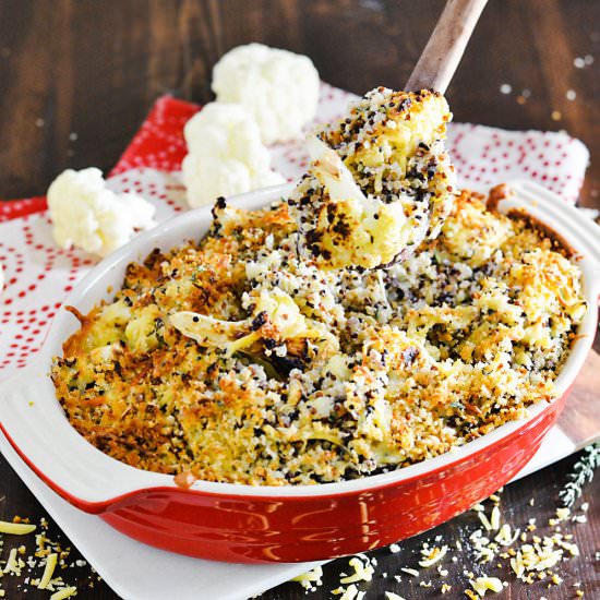 Cheesy Quinoa Cauliflower Casserole - Recipe photo by lexibites