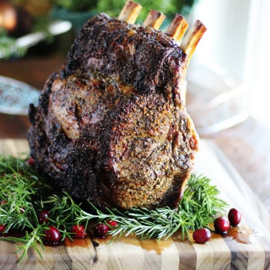 Rosemary Standing Rib Roast - Recipe photo by Buy This Cook That