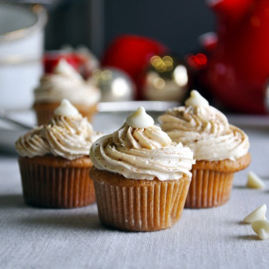 Mini Chai Latte Cupcakes - Recipe photo by BatterandDough