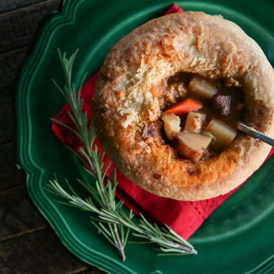Make-Ahead Beef & Mushroom Pot Pies - Recipe photo by Something New For Dinner