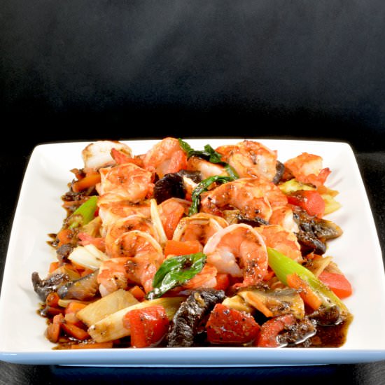 Shrimp Black Curry Stir Fry - Recipe photo by pattysaveurs