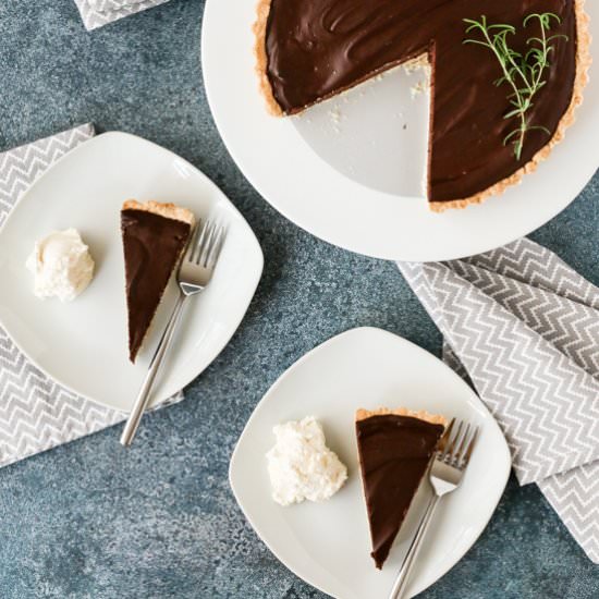 Rosemary Chocolate Tart - Recipe photo by tasty seasons