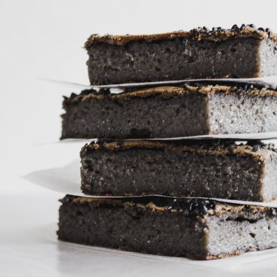 Black Sesame Butter Mochi - Recipe photo by rezelkealoha