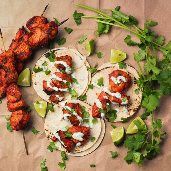 tandoori chicken tacos - Recipe photo by glebekitchen