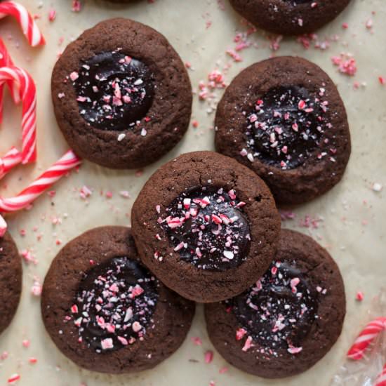 Chocolate Peppermint Thumbprints - Recipe photo by acalculatedwhisk
