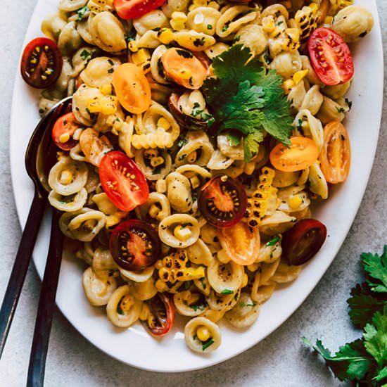 30 Min Creamy Corn and Tomato Pasta - Recipe photo by lifeasastrawberry