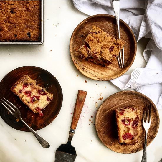 Cranberry Buckle - Recipe photo by jessie sheehan bakes