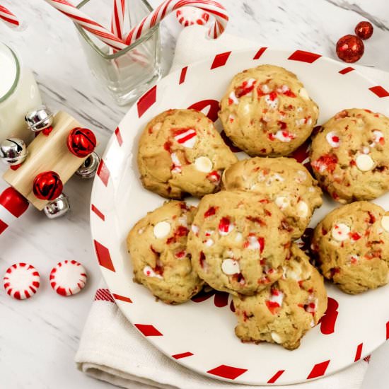 White Chocolate Peppermint Cookies - Recipe photo by MyHomeBasedLife