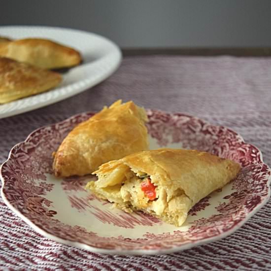 Chicken à la King Hand Pies - Recipe photo by The Hungry Genealogist