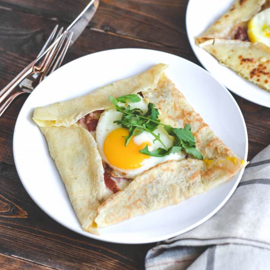 Cheesy Country Ham and Egg Crepes - Recipe photo by mymoderncookery