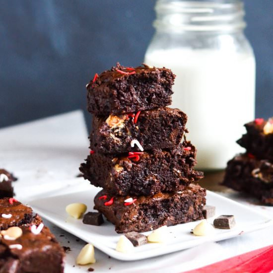 Triple Chocolate Peppermint Brownie - Recipe photo by mymoderncookery