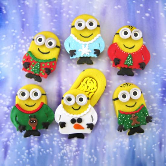 Minion Christmas Piñata Cookies - Recipe photo by Hungry Happenings