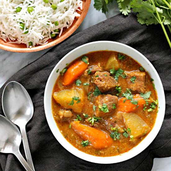 Slow Cooker Indian Beef Stew - Recipe photo by ChocolateChillies