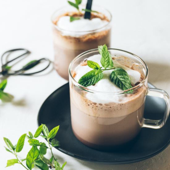 Peppermint Adaptogen Hot Chocolate - Recipe photo by Healthfully Ever After