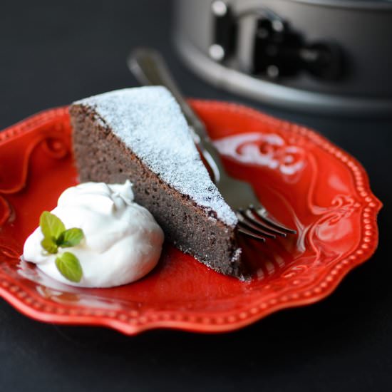 Gluten-Free Fudge Cake - Recipe photo by ButterYum