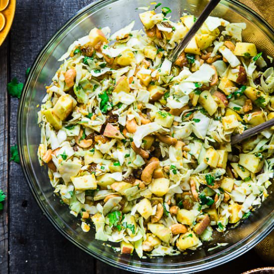Shredded Cabbage Salad with Apples - Recipe photo by foodfaithfitness