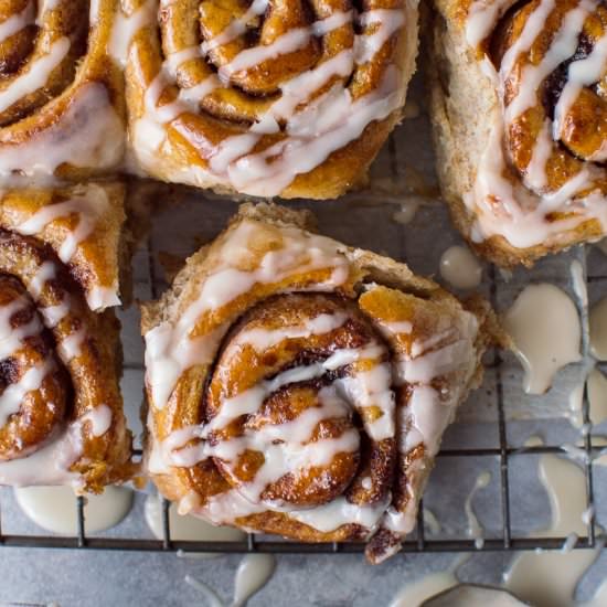 Vegan Maple Cinnamon Rolls - Recipe photo by Domestic Gothess
