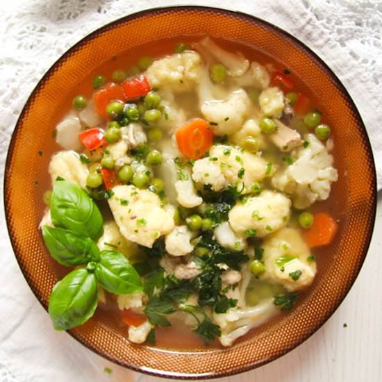 Chicken Soup with Potato Dumplings - Recipe photo by adinutza