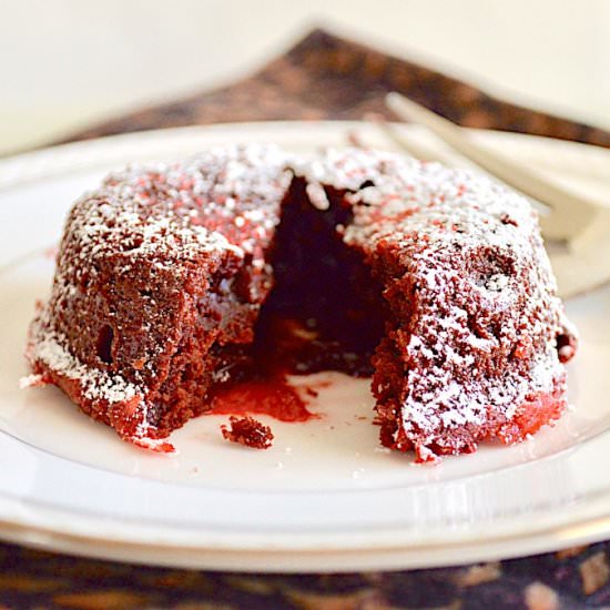 Red Velvet Lava Cakes - Recipe photo by jeanieandluluskitchen