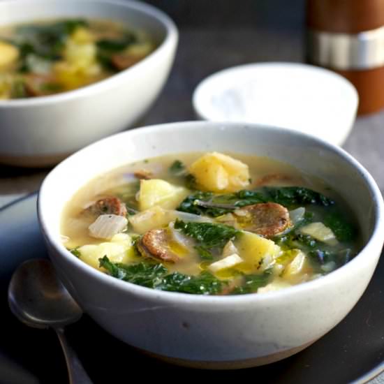 Caldo Verde Soup - Recipe photo by PinchandSwirl