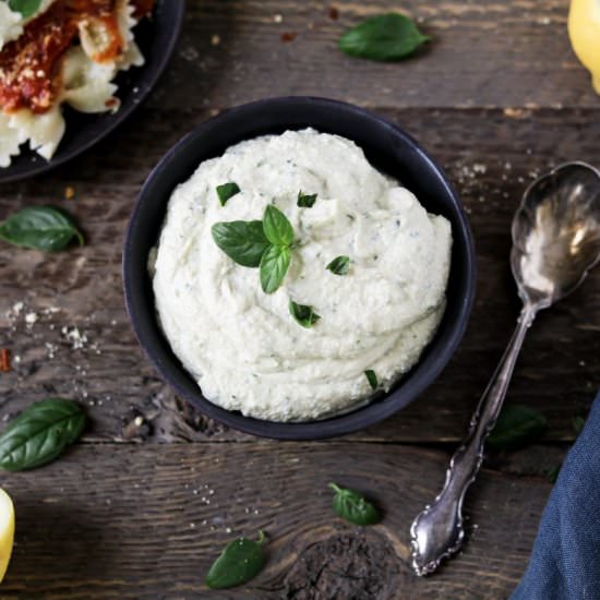 Creamy Vegan Ricotta Cheese - Recipe photo by Vegan Huggs