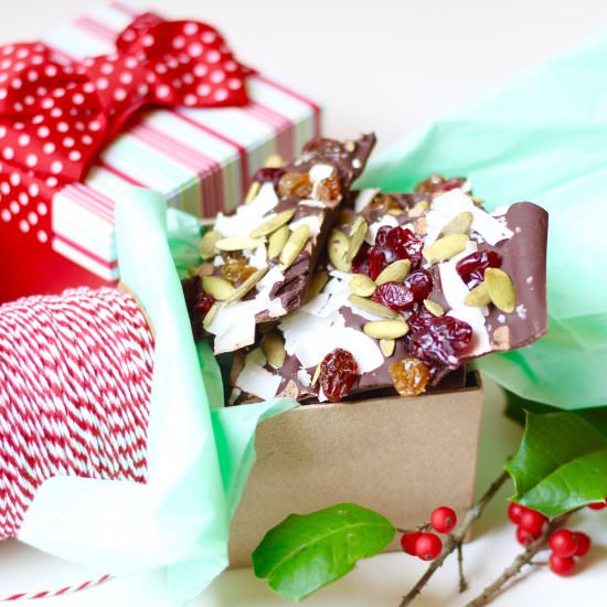 Holiday Chocolate Bark - Recipe photo by the good eats co