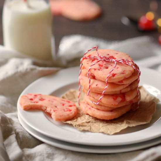 Cherry Almond Shortbread Cookies - Recipe photo by SimpleSeasonal