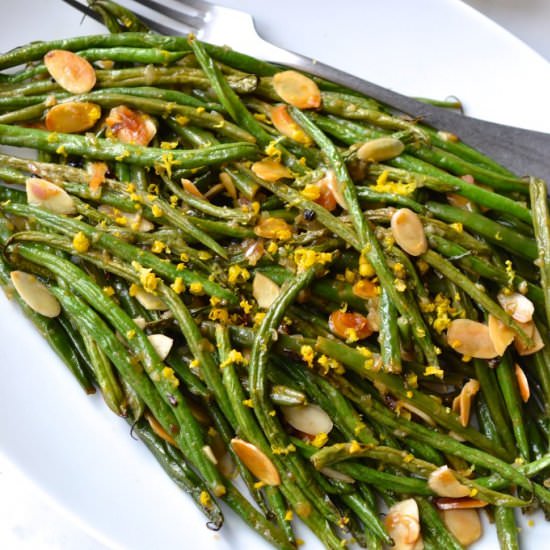 Lemon Roasted Green Beans - Recipe photo by Every Last Bite