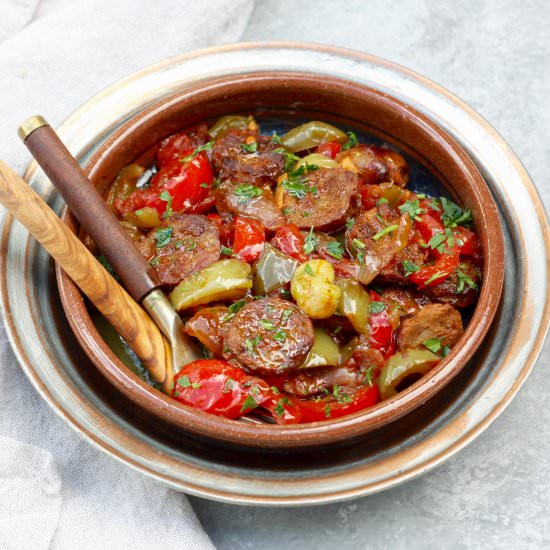 Sausage, Pepper & Onion Braise - Recipe photo by marilenaskitchen