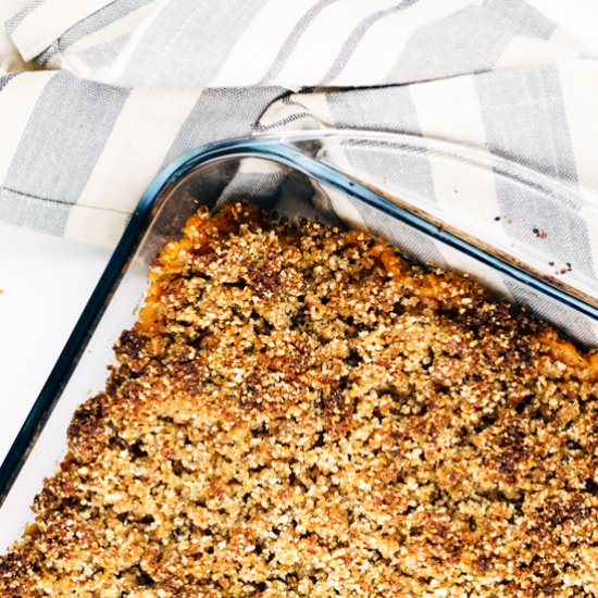 Vegan Sweet Potato Casserole - Recipe photo by sproutingzeneats