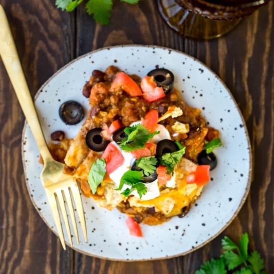 Mexican Lasagna - Recipe photo by Salt and Baker