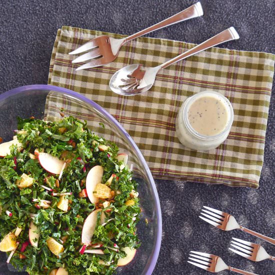 Kale Salad With Poppy Seed Dressing - Recipe photo by CookBetterThan