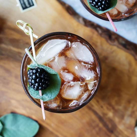 Sparkling Blackberry Tea Cocktails - Recipe photo by platingsandpairings