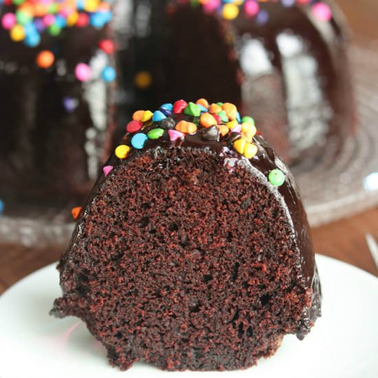 Chocolate Buttermilk Bundt Cake - Recipe photo by KyleeCooks