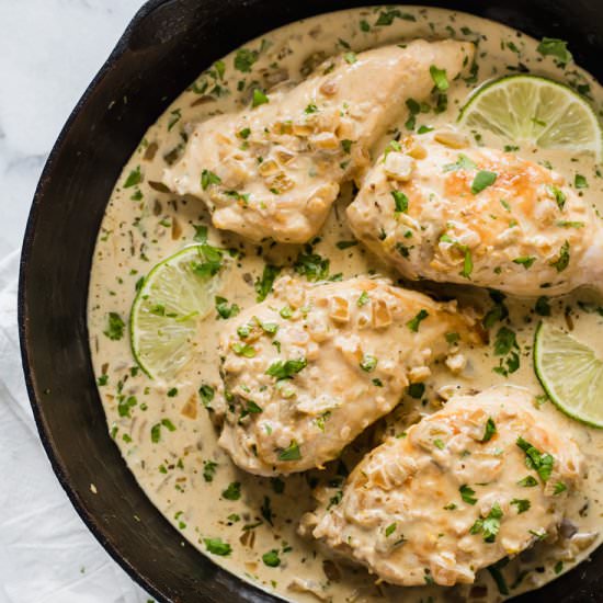 Creamy Cilantro Lime Chicken - Recipe photo by isabeleats