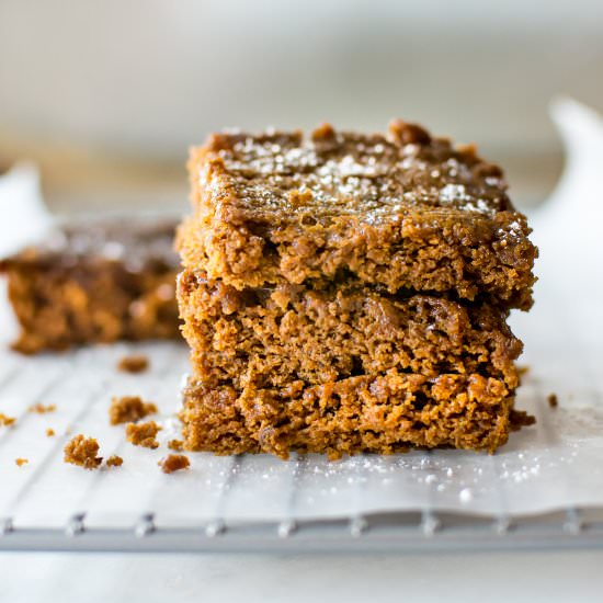 Vegan Gingerbread Bars - Recipe photo by saltandlavender