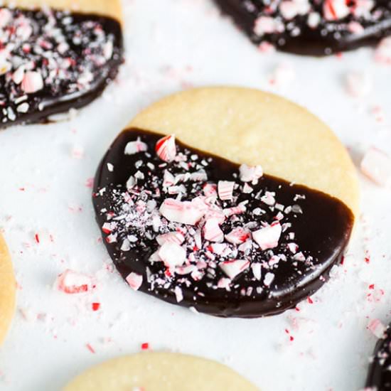 Chocolate Peppermint Shortbread - Recipe photo by therusticfoodie