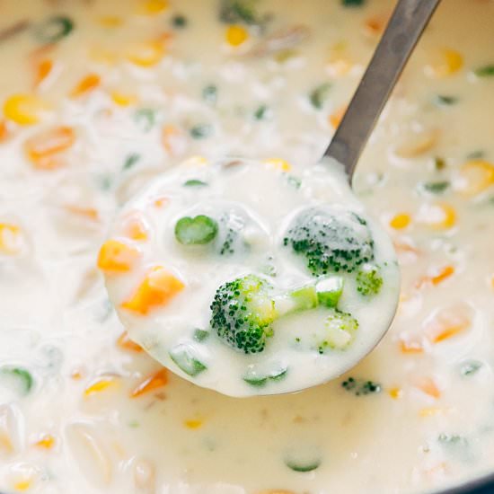 Homemade Creamy Vegetable Soup - Recipe photo by myfoodstory