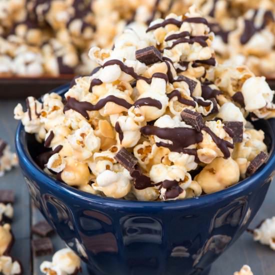 Chocolate Peanut Butter Popcorn - Recipe photo by crazyforcrust