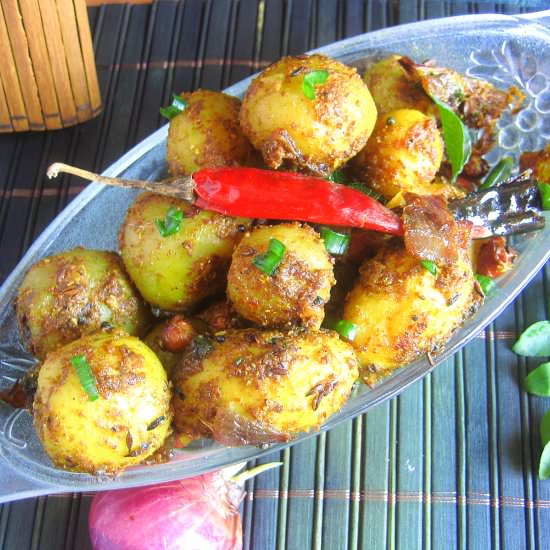 Baby Potato Fry - Recipe photo by madhuriscuisine