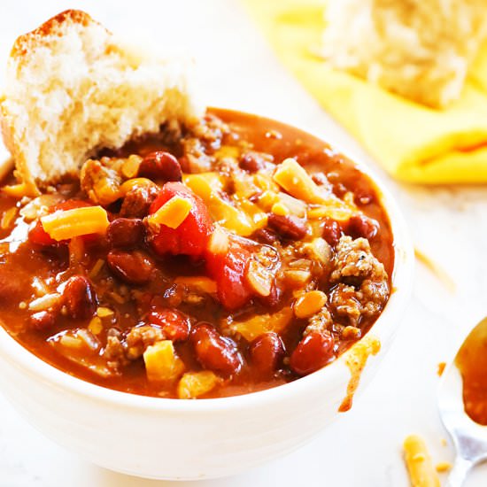 5-Ingredient Chili - Recipe photo by pipandebby