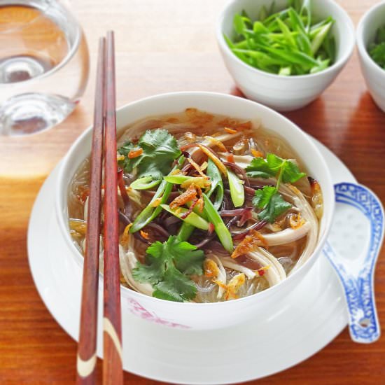 Chicken Soup with Glass Noodles - Recipe photo by scruffandsteph