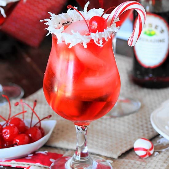 Santa's Hat Shirley Temple - Recipe photo by thekitchenismyplayground