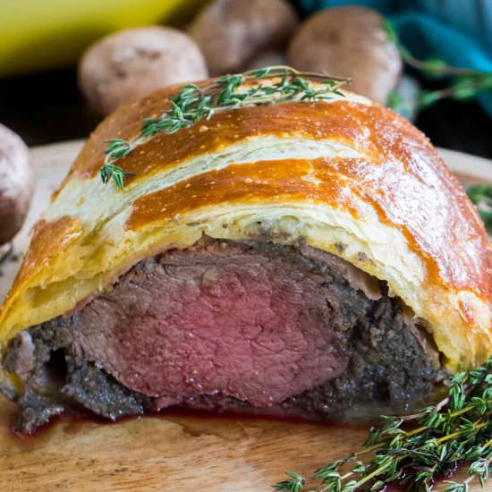 Beef Wellington - Recipe photo by peasandpeonies