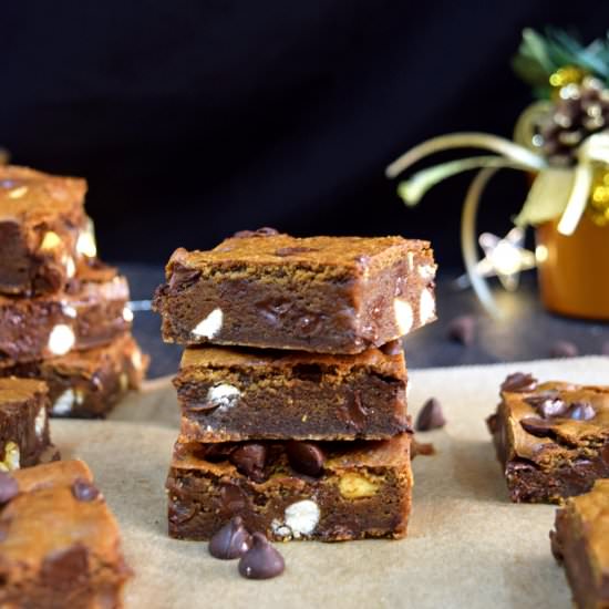 Gingerbread Brownie Bars - Recipe photo by Rous Sweet Corner