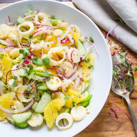 Citrusy Hearts of Palm Salad - Recipe photo by garlic and zest