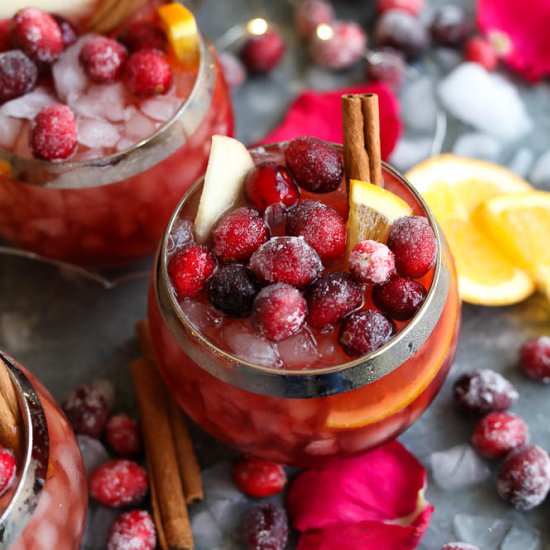 Winter Rosé Sangria - Recipe photo by Spices in my DNA