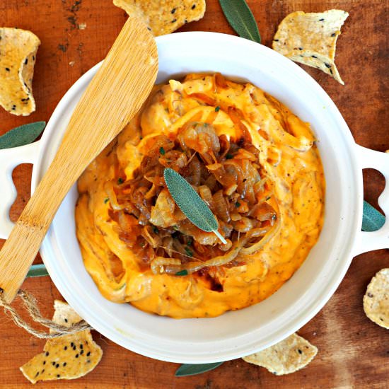 Caramelized Onion and Pumpkin Dip - Recipe photo by Everyday Gourmet with Blakely