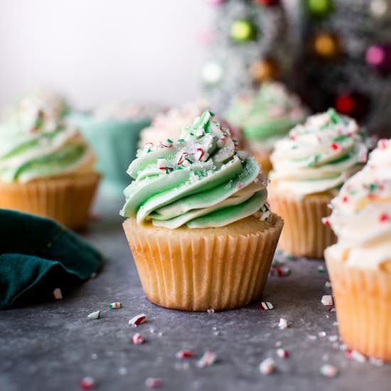 White Chocolate Peppermint Cupcakes - Recipe photo by sallysbakingaddiction