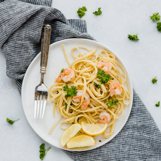Shrimp Scampi with Linguini - Recipe photo by Salt and Baker
